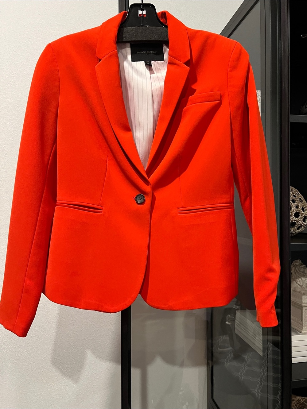 Banana Republic Bright Red Single-Button Blazer